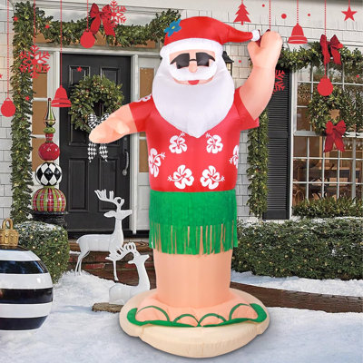 Sale NEW 8ft Christmas Inflatable Santa Claus Reindeer Motorcycle Yard Airblown